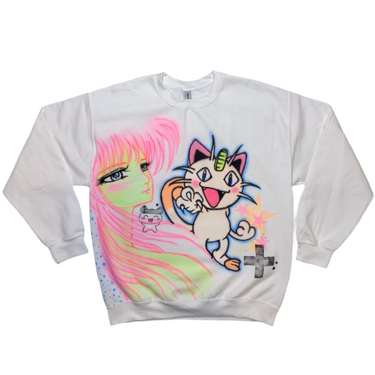 saori meowth sweatshirt L