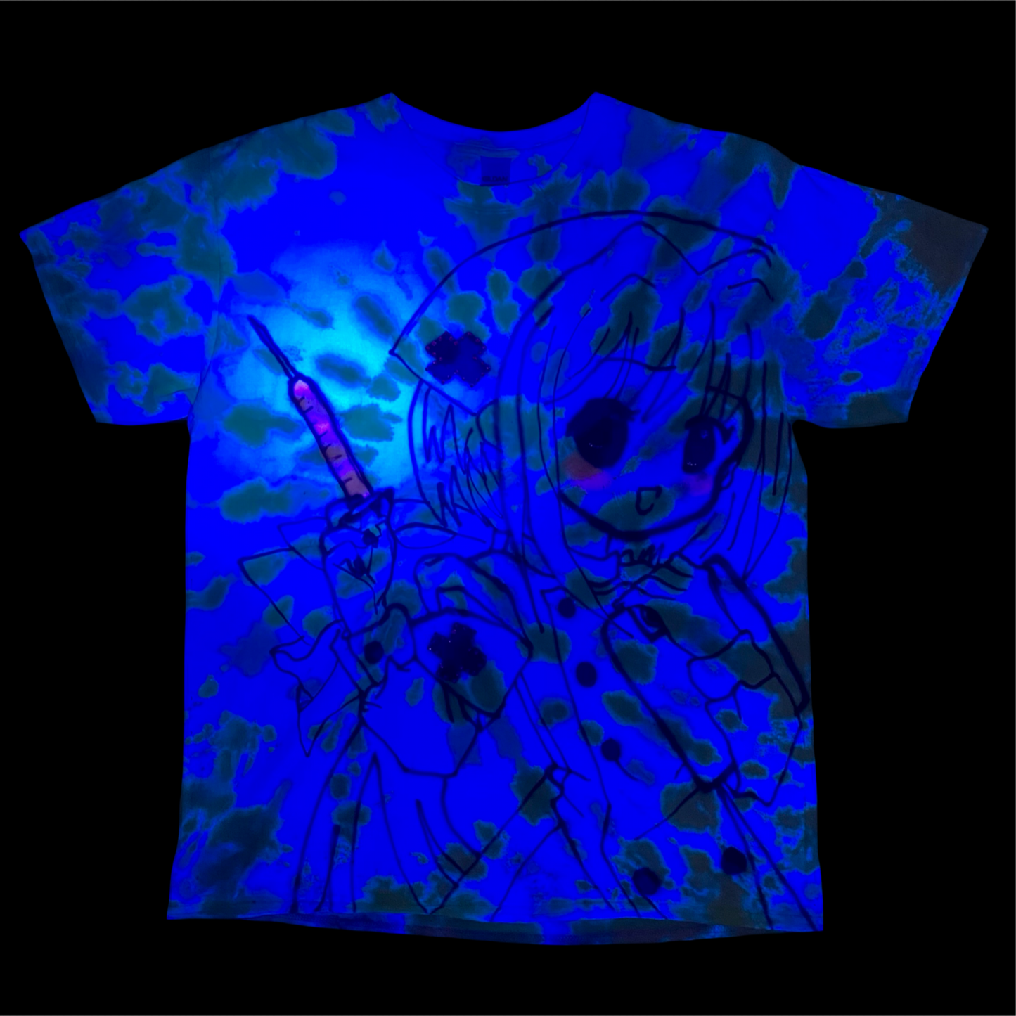 tie dye nurse tee L