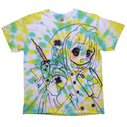 tie dye nurse tee L